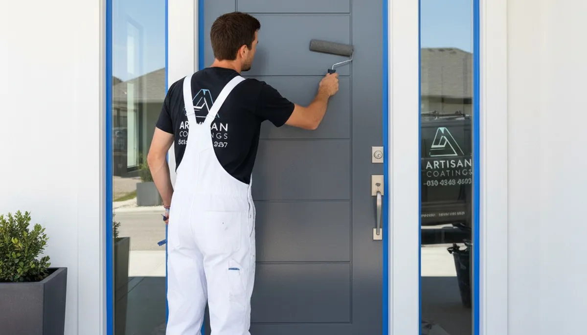 Professional door painting and refinishing in Highland Park, IL for residential entry and interior doors