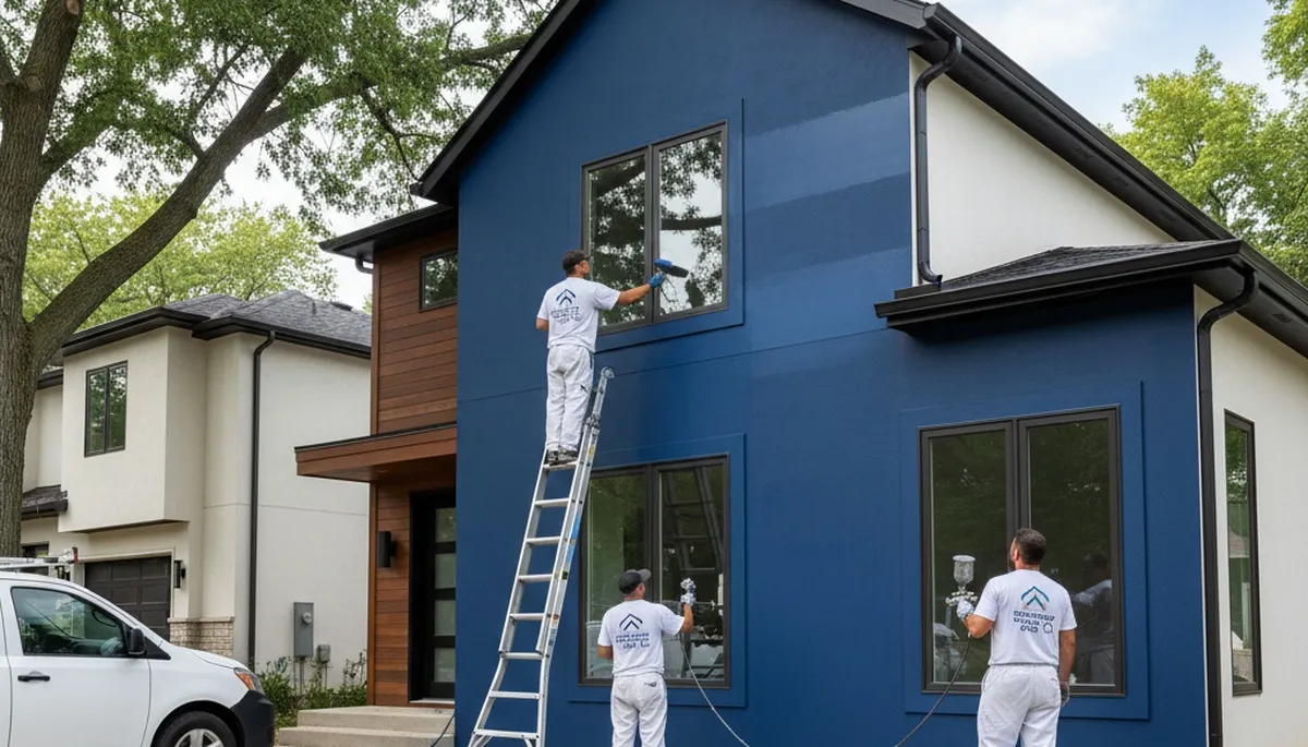 Professional exterior house painting in Highland Park IL by local painting experts